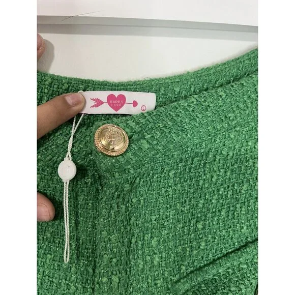 Buddy Love Green High Waist Shorts - Picture 4 of 6